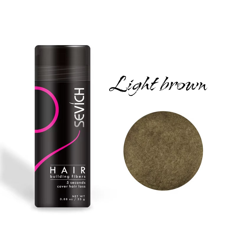 25G Hair Fiber Instant Hair Growth Keratin Hair Building Fibers Powder Applicator Comb Extension Hair in Second 10 Color