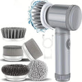 Electric Spin Scrubber Cordless Spin Scrubber with 5 Replaceable Brush Heads and Adjustable Extension Handle,5 in 1Cleaningbrush