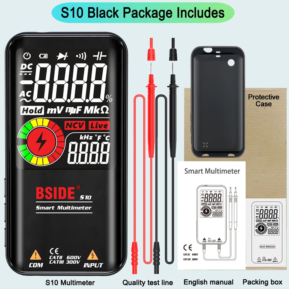 Digital Multimeter Smart Electrician Tester USB Charge T-RMS DC AC Voltage Capacitance Ohm Hz NCV Professional Multitester