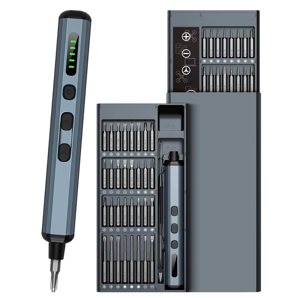 68-in-1 Precision Electric Screwdriver Set – Rechargeable Repair Kit with 64 Magnetic Bits