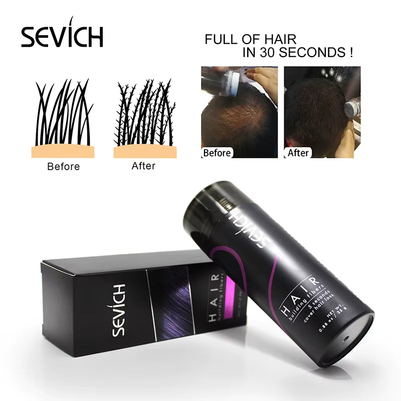 25G Hair Fiber Instant Hair Growth Keratin Hair Building Fibers Powder Applicator Comb Extension Hair in Second 10 Color