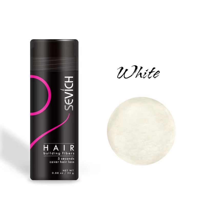 25G Hair Fiber Instant Hair Growth Keratin Hair Building Fibers Powder Applicator Comb Extension Hair in Second 10 Color