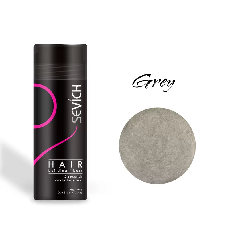 25G Hair Fiber Instant Hair Growth Keratin Hair Building Fibers Powder Applicator Comb Extension Hair in Second 10 Color