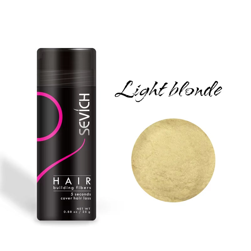 25G Hair Fiber Instant Hair Growth Keratin Hair Building Fibers Powder Applicator Comb Extension Hair in Second 10 Color