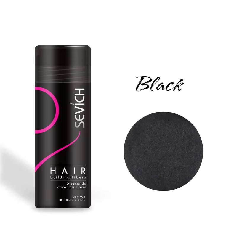 25G Hair Fiber Instant Hair Growth Keratin Hair Building Fibers Powder Applicator Comb Extension Hair in Second 10 Color