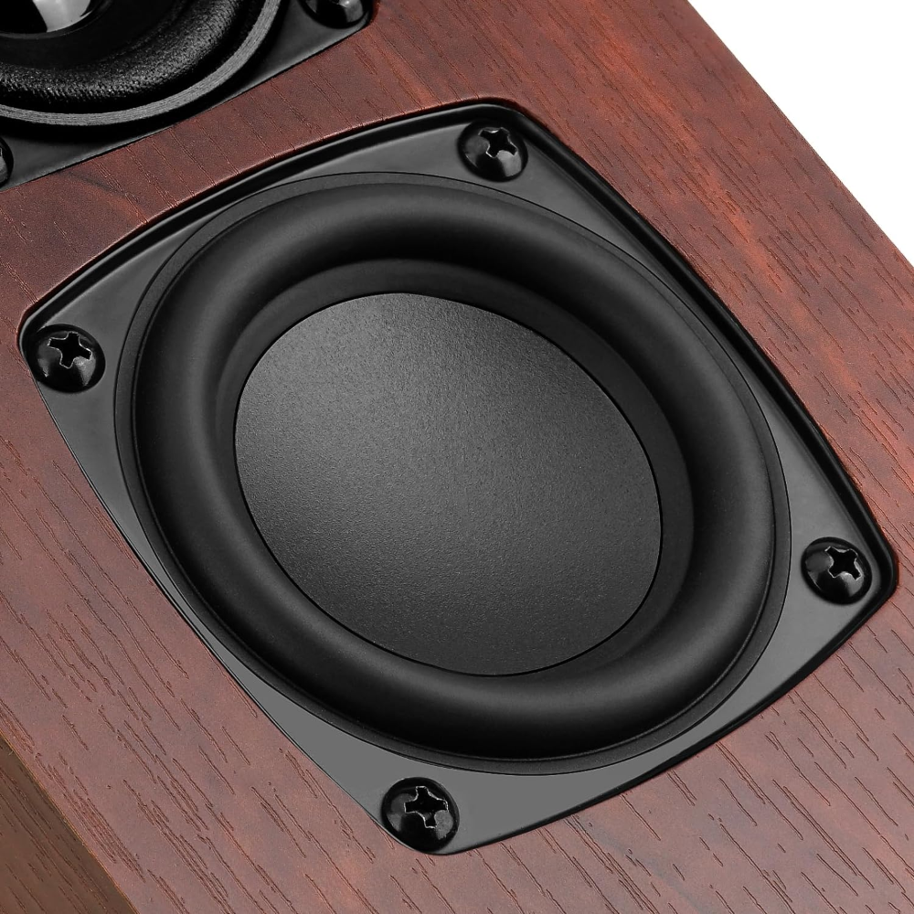 40W Powered Bluetooth Bookshelf Speakers – Premium Stereo Sound for TV, Turntable & PC