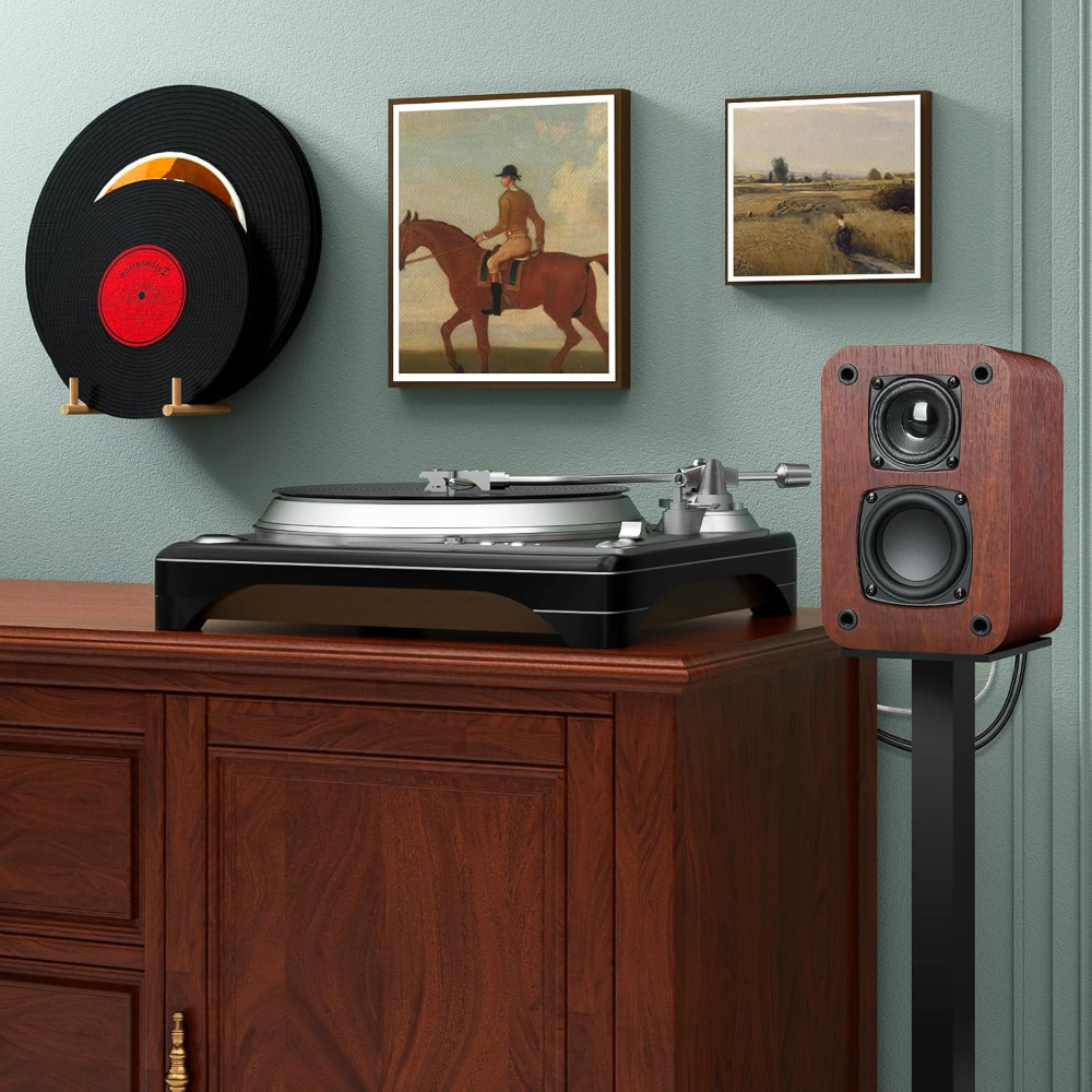 40W Powered Bluetooth Bookshelf Speakers – Premium Stereo Sound for TV, Turntable & PC