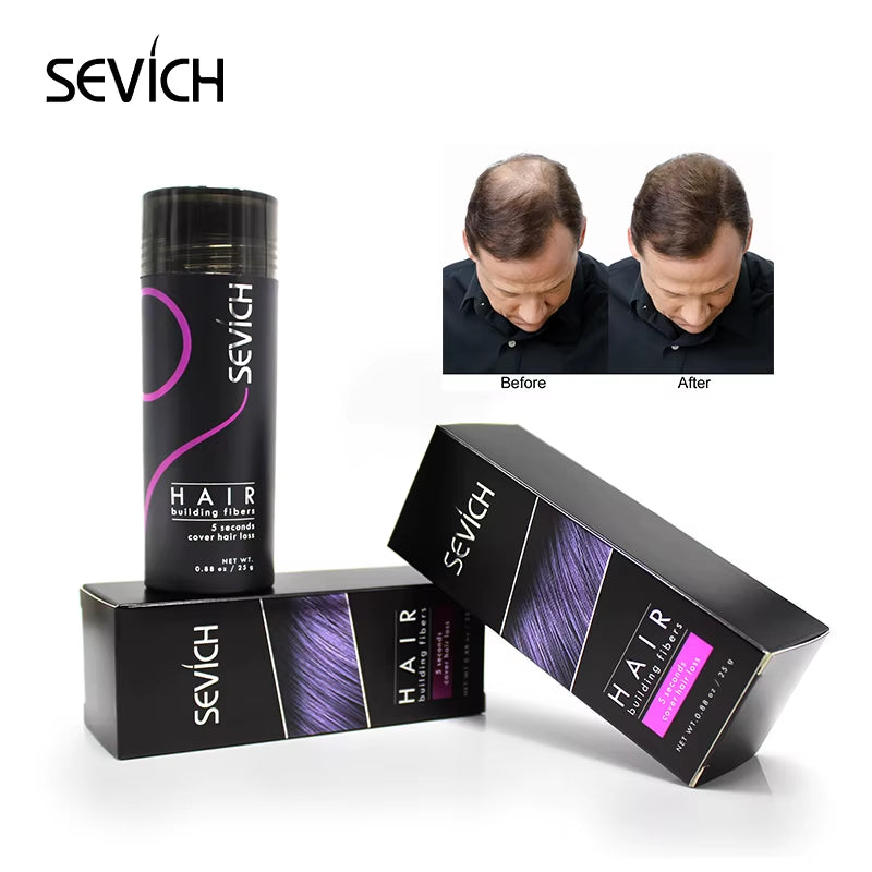 25G Hair Fiber Instant Hair Growth Keratin Hair Building Fibers Powder Applicator Comb Extension Hair in Second 10 Color