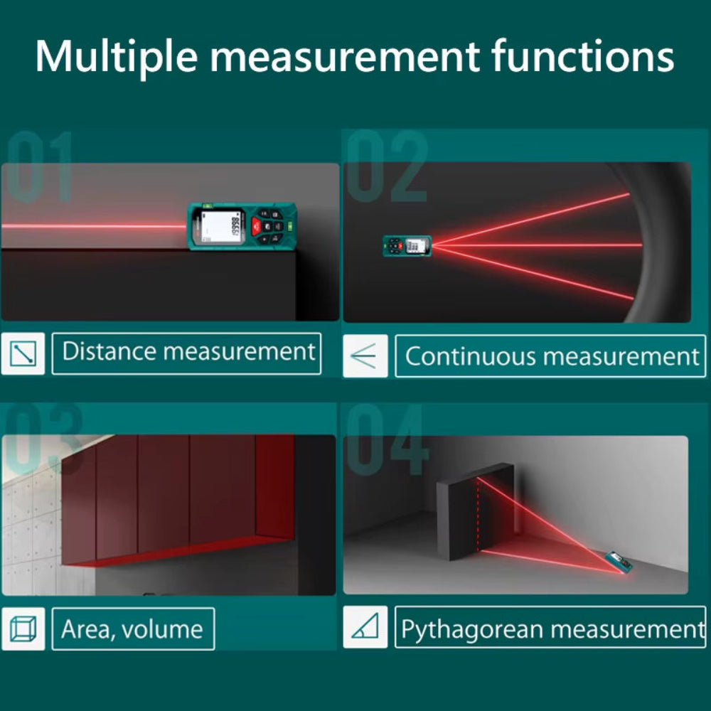 Laser Rangefinder Digital Tape Measure 40M/70M/120M High Precision Laser Distance Meter Digital Roulette Range Finder
