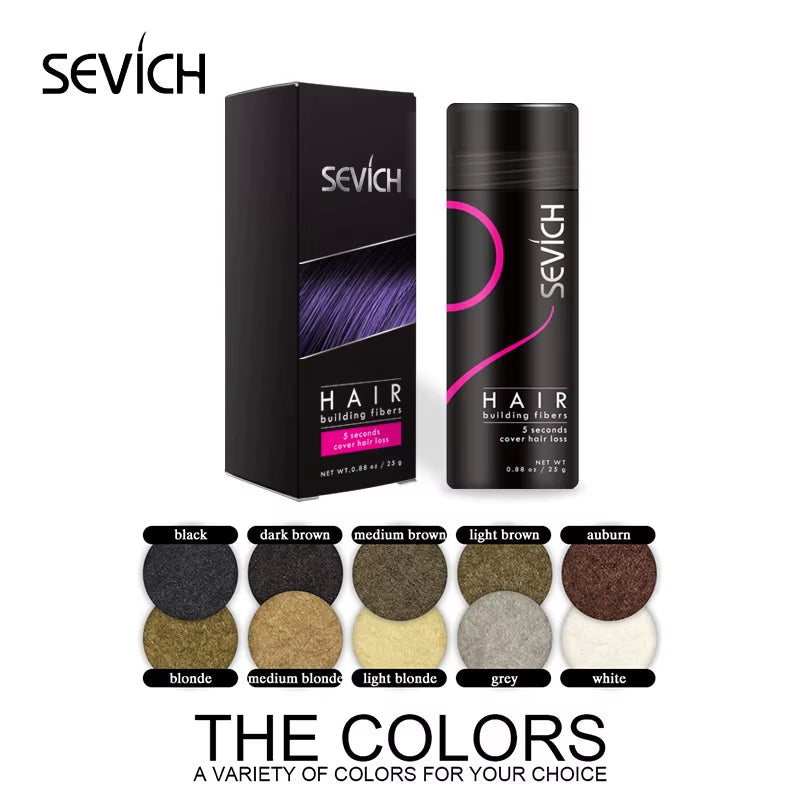 25G Hair Fiber Instant Hair Growth Keratin Hair Building Fibers Powder Applicator Comb Extension Hair in Second 10 Color