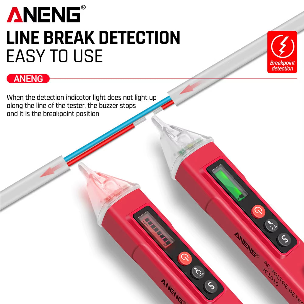 VC1010 Smart Induction Pen 12-1000V AC/DC Voltage Detectors Non-Contact Induction Find Breakpoint Detection Tester Tools